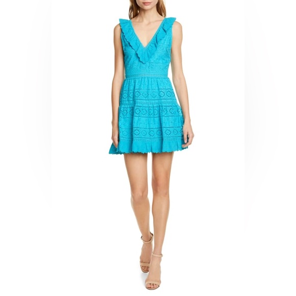 ALICE + OLIVIA Cantara Lace Overlay Dress - Picture 3 of 13